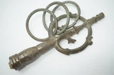 Japanese Monk Staff Head Khakkhara Lotus Pattern Original from Japan 0722F16