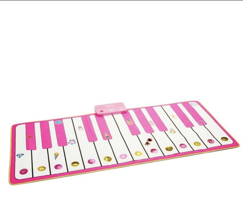 Pink Kids Musical Piano Keyboard Floor Play Mat Educational Toy, Ages 3-7