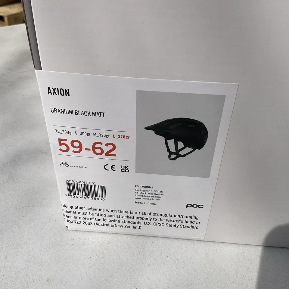 POC AXION URANIUM BLACK MATT 59-62 HELMET - Image 2 of 4