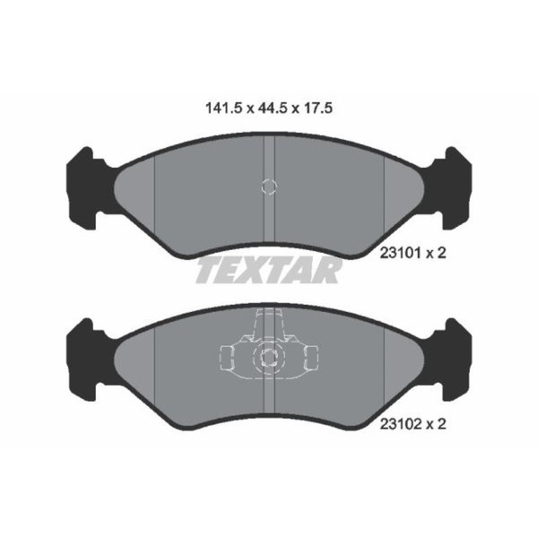 Textar BremsbeläGe Bremsbelegsatz Vorne FüR Ford Fiesta III KA Mazda 121-image