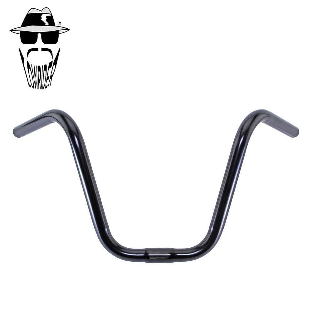 ORIGINAL LOWRIDER 9&rdquo; V Ape Handlebar Black Steel 25.4mm Cl