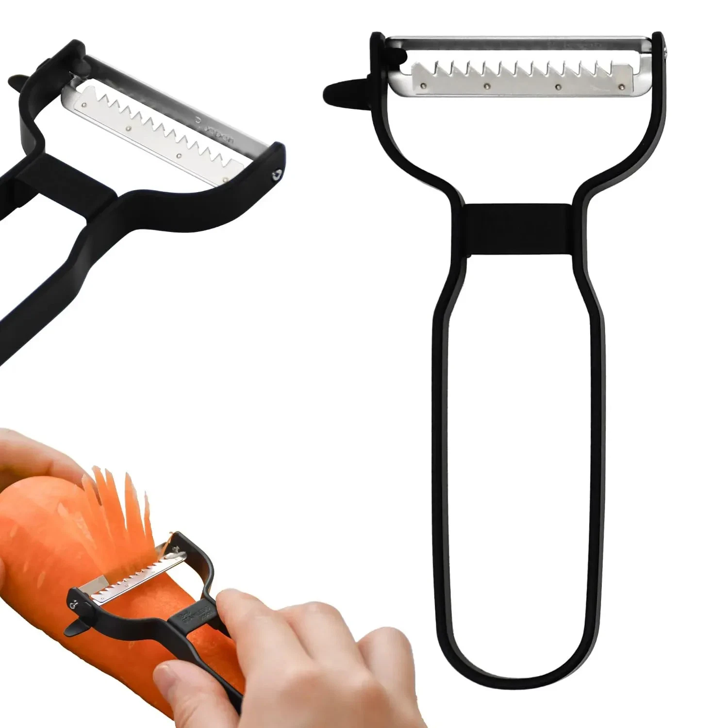 NEW 02 Julienne Peeler Black Stainless Steel Dishwasher Safe Made in Japan