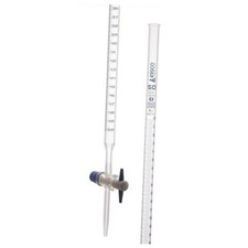 50mL Burette - Class B - with PTFE Stopcock - Blue Graduations - PTFE