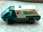 Hot Wheels 1969 (HK) Red Cross Ambulance, metallic turquoise, used in 75%+ cond!