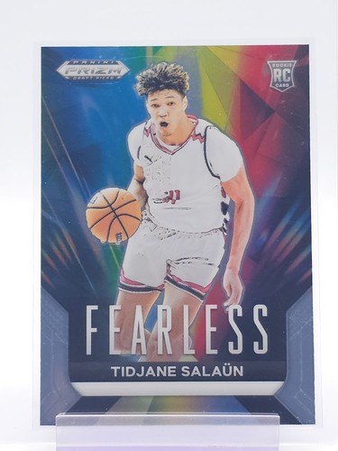 TIDJANE SALAUN 2024-25 PRIZM DRAFT PICKS FEARLESS BASKETBALL ROOKIE RC #4 Q7712