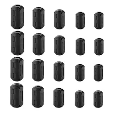 20 Pieces Clip-On Ferrite Ring Core RFI EMI Noise Suppressor Cable Clip for 3Mm/