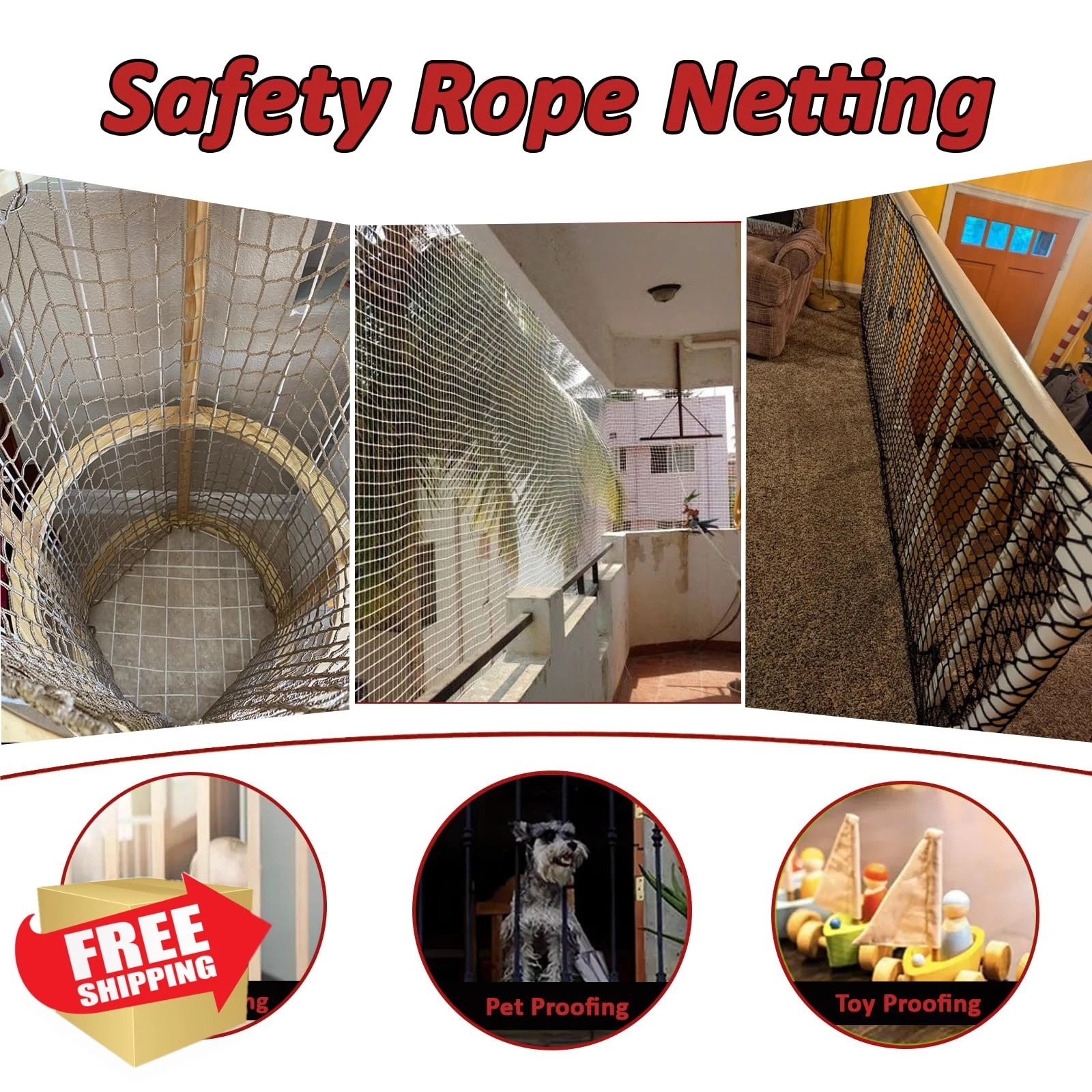 KAERYHET Safety Rope Net Kids Pet Balcony Playground Backstop