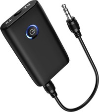 Aux Bluetooth 5.3 Adapter for Car 2-in-1 Transmitter Receiver Wireless