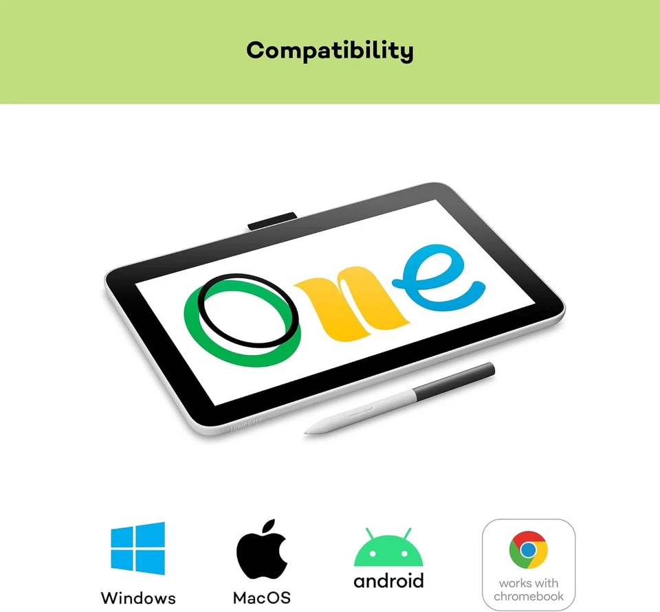 Wacom One 12 drawing tablet with 11.6” screen Full-HD graphic tablet ‎DTC121W0B - Image 2 of 4