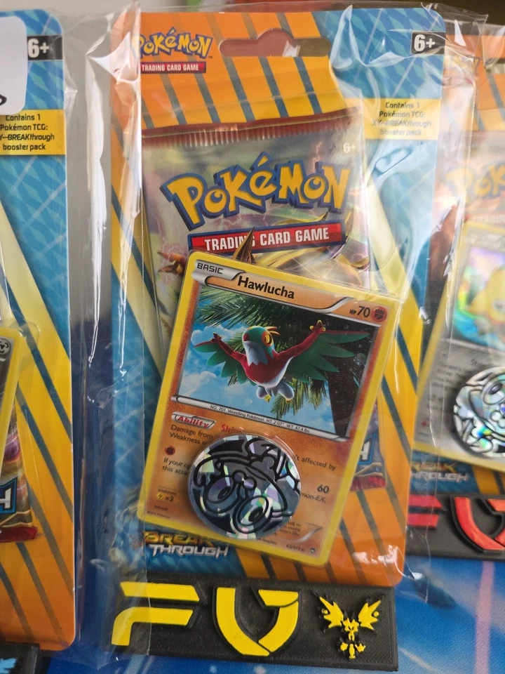 XY Break through Hawlucha, Jirachi Promo Sealed Blister Booster Pack Art Set - Image 3 of 4