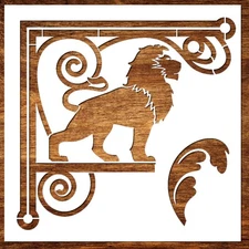 Lion Majestic Tribal Wall Art Reusable Stencil - StencilAir