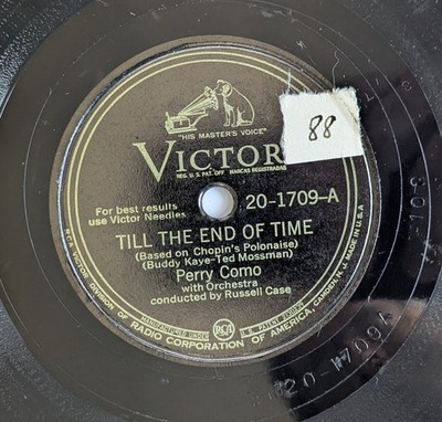 Perry Como Till The End Of Time / That Feeling in the Moonlight 78 RPM  Victor