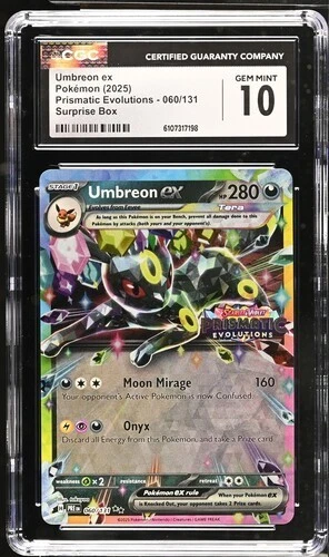 Umbreon ex 060/131 - Prismatic Evolutions: Surprise Box CGC 10 GEM MINT