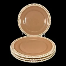 Harkerware Chesterton Chesterton Pink Cocoa 6.25" Plates Dessert Snack Set of 4