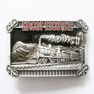 Buckle Eisenbahn, Iron Horse, Dampflok, Gürtelschnalle