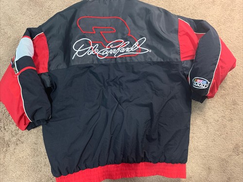 Nylon Nascar Vintage Red Black Jacket 