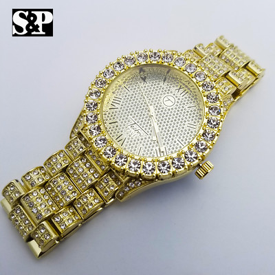 Set 2 Anelli Uomo Hip Hop Oro 14k - Bracciale Nugget Con Zirconie Ghiacciate - NewAgeBling - Foto 2