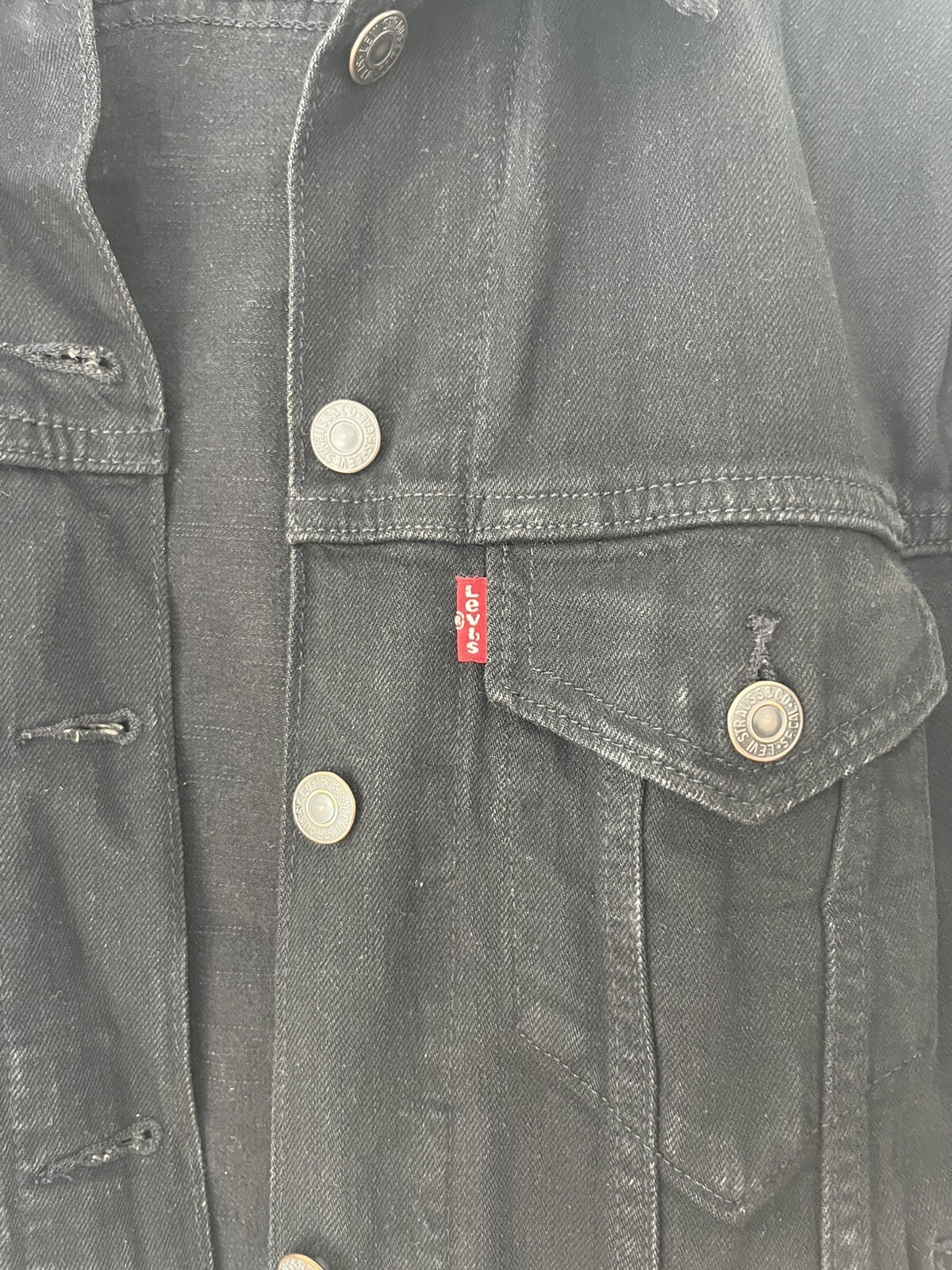 Black Levi’s denim jacket women’s Size Small eBay