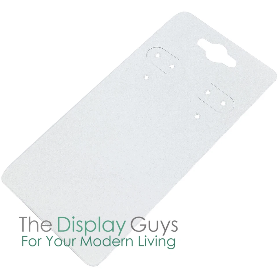 100pc 2x4" Inch White Paper Earrings Display Hanging Cards for Jewelry Accessory - Image 2 of 3