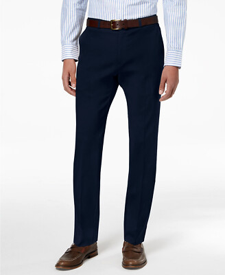 $95 Tommy Hilfiger 33W 32L Men's Blue Modern Fit Stretch Trousers Dress  Pants
