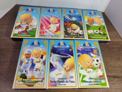 Querubin (Cherub Wings) Spanish Full VHS Set Of 13 Tapes VCR Tapes Español Bebe - Imagen 2 de 2