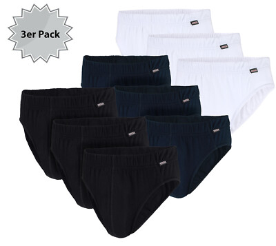 ADAMO HERREN SLIPS  3`er PACK BAUMWOLLE ÜBERGRÖßE 8 10 12 14 16 18 20  SLIP PANT