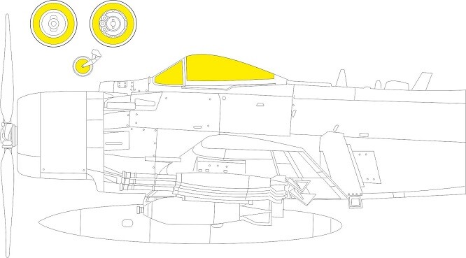 Eduard Accessories EX867 - 1:48 A-1H TFace - New