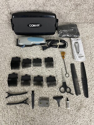 Conair Custom Cut HC244N Home Haircutting Kit 18 Pcs w/ Storage Box Tested/Works