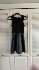 Princess Vera Wang Dress Juniors 1 Black Fit & Flare Knit/mesh/faux leather EUC