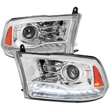 Fits 09-18 DODGE RAM Projector Headlights With Clear Lens