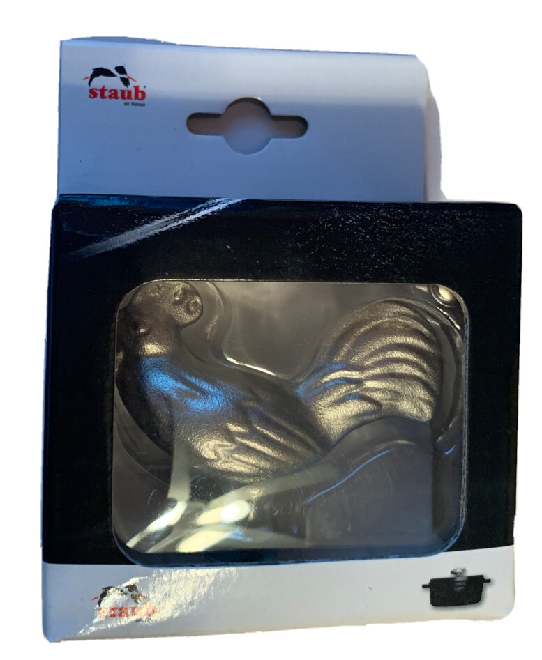 Staub Animal Rooster Knob Stainless Steel Fits Le Creuset Dutch
