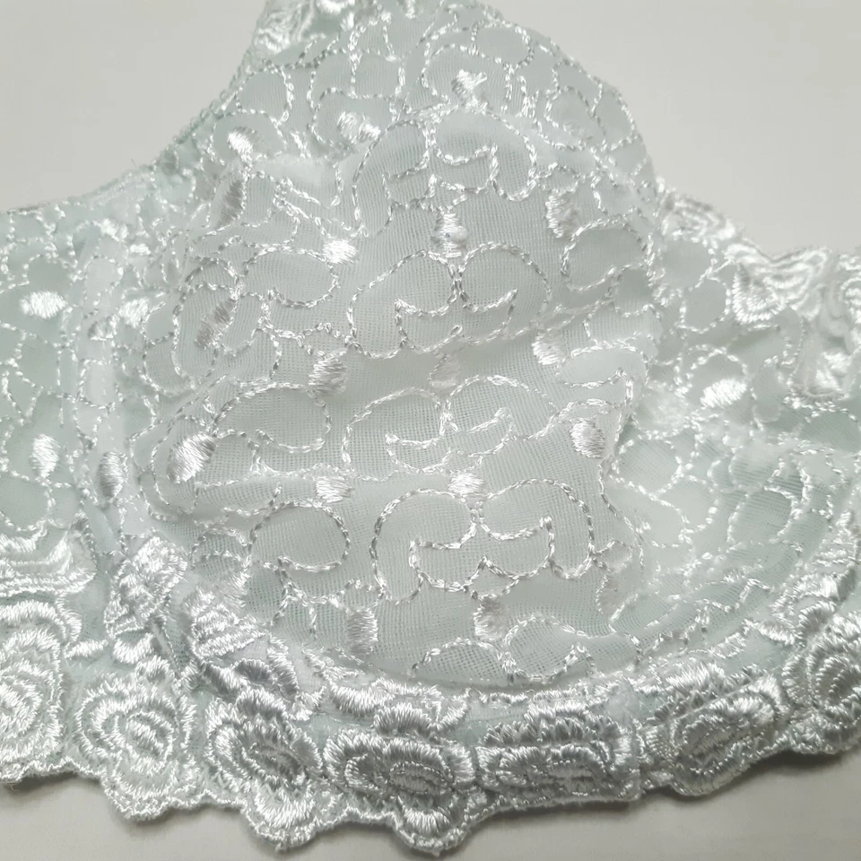 Sujetador Amoureuse para mujer 42B blanco minimizador con aros floral malla semi transparente Foto 4 de 4