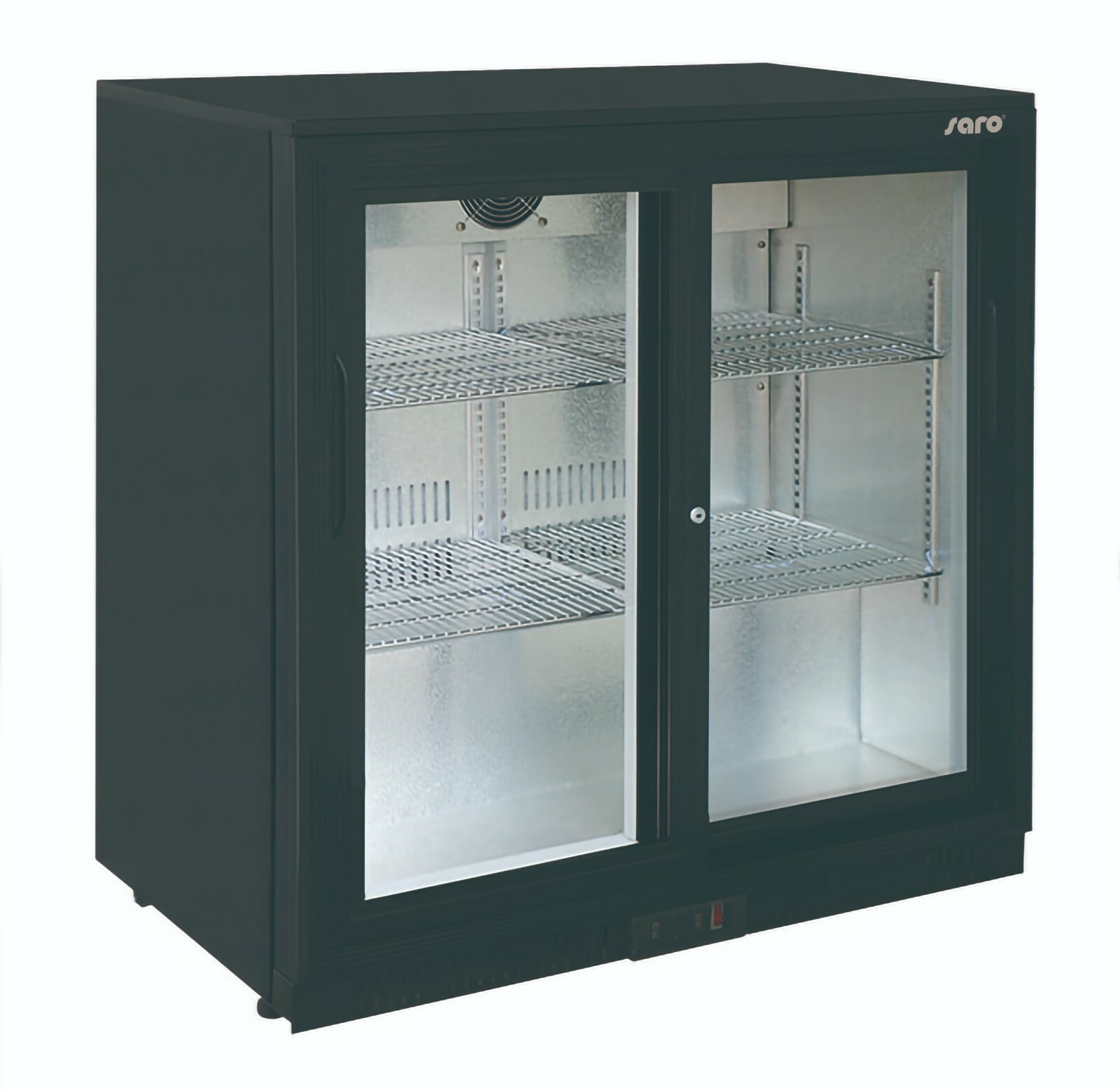 Barkühlschrank, Aufsatzkühlschrank, Barcooler, 2 Schiebetüren, Gastronomie Bar