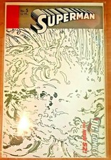 SUPERMAN #5: George Perez Black & White Variant Cover. Limited 1 for 25