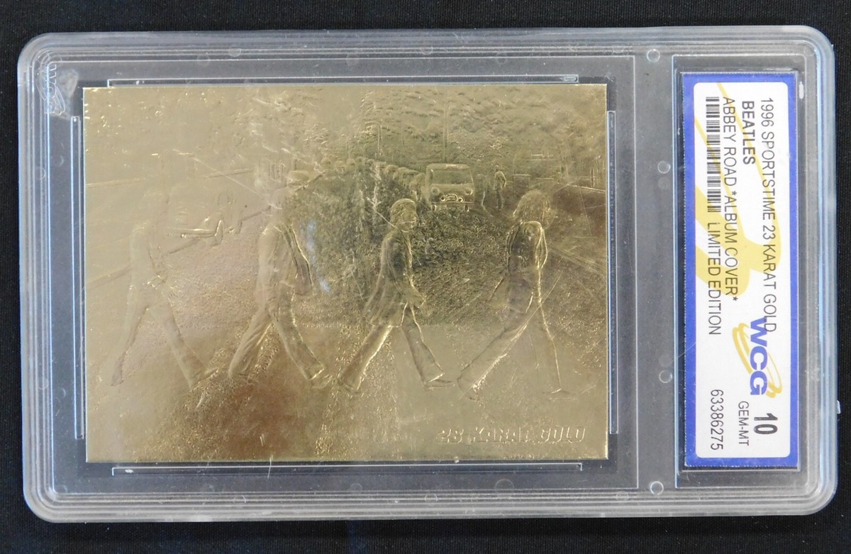Beatles 1996 Sportstime 23 Karat Gold Abbey Road Card - WCG 10 Gem