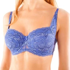 Balconette Demi Underwire Lightly Padded Sexy Lace Comfortable Half Cup Bra