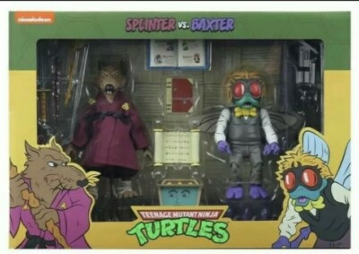 SPLINTER VS BAXTER TMNT 2 PACK NECA TARGET EXCLUSIVE In Hand NEW FAST SHIP