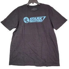 Marvel Unisex Stark Industries Short Sleeves T-Shirt Large Black  Cotton New