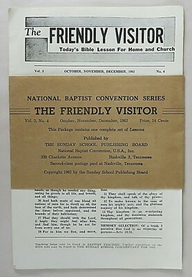 1962 Baptist Sunday School Lesson Pack