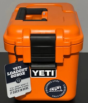 YETI LoadOut GoBox 15 King Crab Orange Limited Edition -Rare NWT