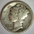 1921 Mercury Silver Dime 10c US Type Coin Philadelphia Mint Good Circulated