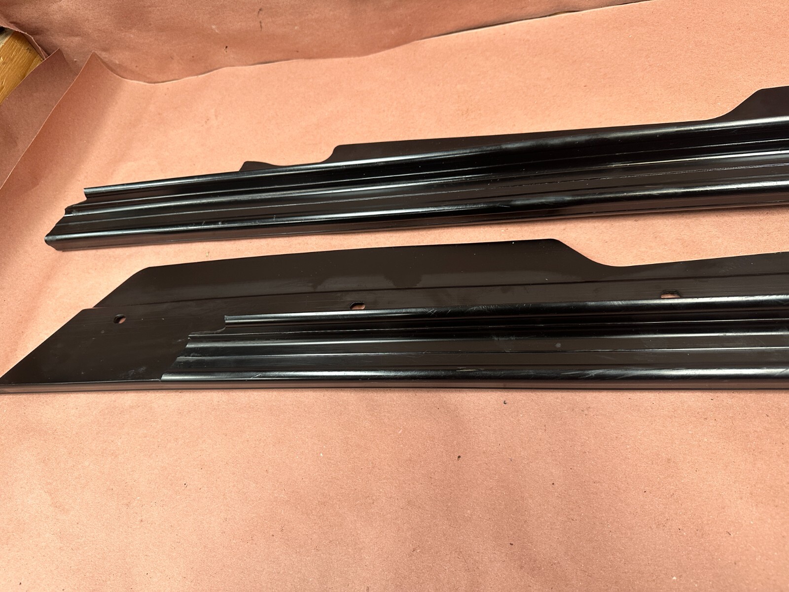 BMW 325i 318I E30 Convertible Door Sill Trim Entry Molding Black Pair