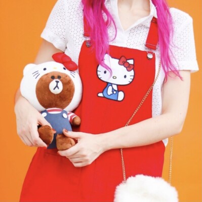 ヴィンテージ【HelloKitty】オーバーオール ロンパース ヴィンテージ【HelloKitty】オーバーオール ロンパース