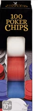 Cardinal 100 Poker Chips Red White And Blue Casino Card Board Games Pieces 10+