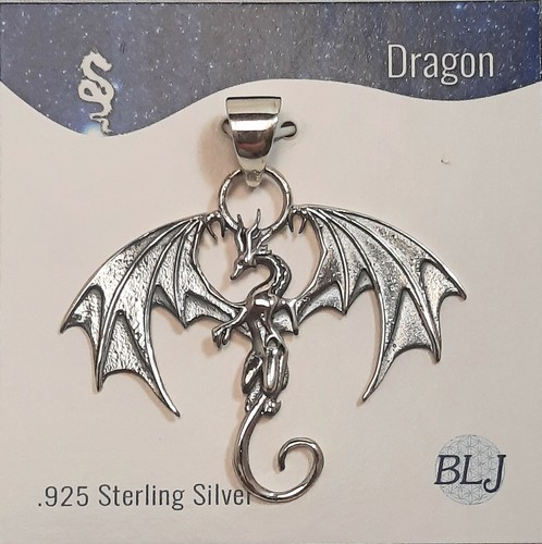 "DRAGON" Power Spirit Animal Protection Sterling Silver AMULET PENDANT Jewelry - Picture 3 of 8
