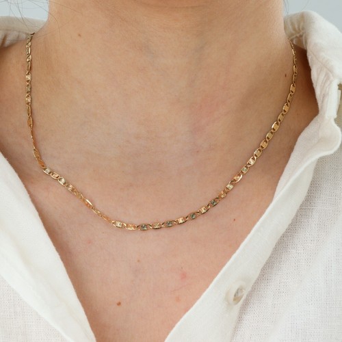 Catena Valentino 14k tricolore oro 15,5 pollici (PZ1004481) - Foto 5 di 8