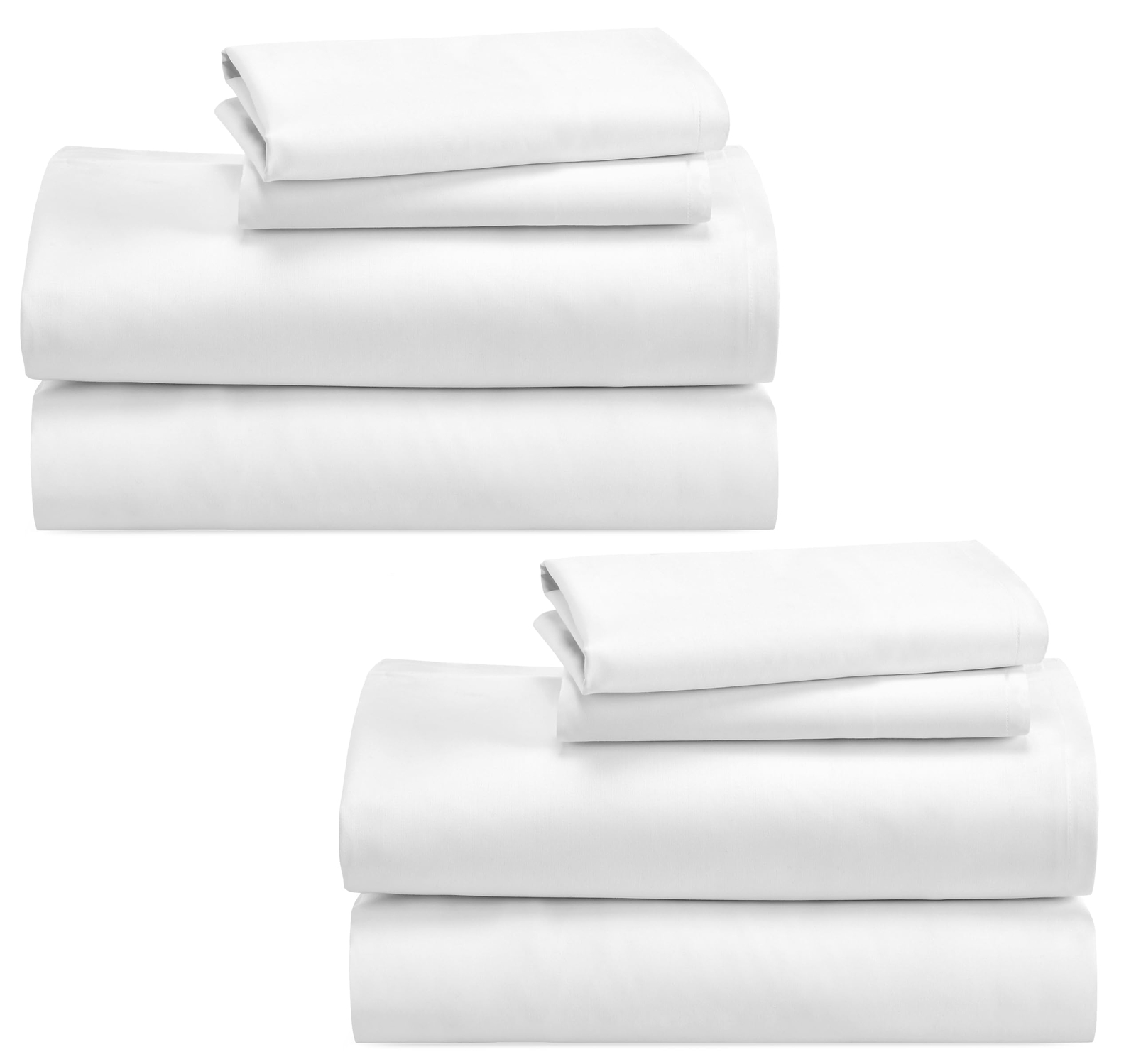 100% Cotton 2-Pack Sheets Set for Queen Size Bed, Soft & Durable Queen Sheet ...