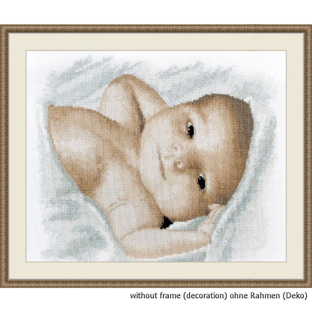 Oven counted cross stitch kit ""Babe"", 22x27cm, DIY