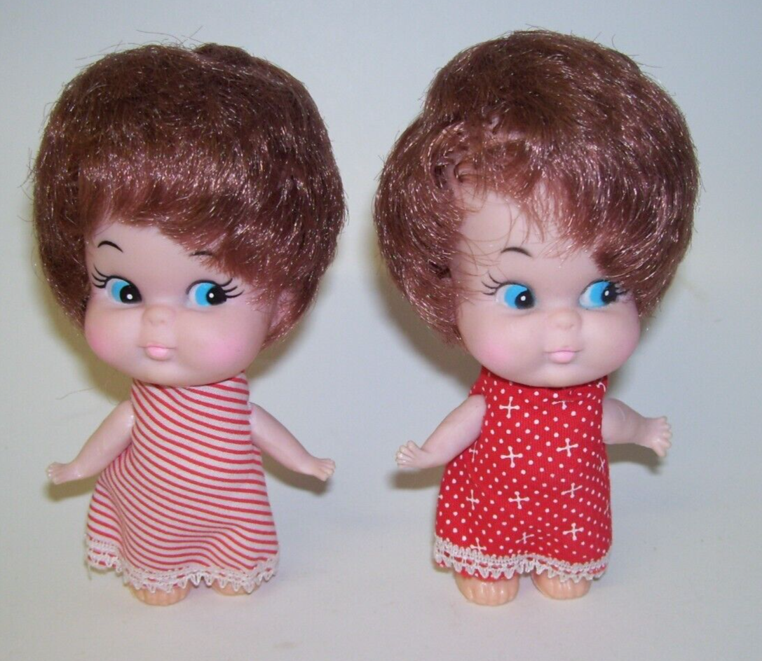 Vintage Small Dolls Big Heads Set of Two