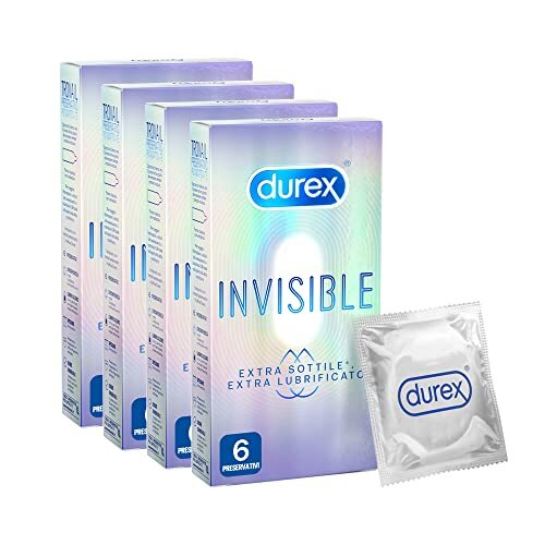 Durex Invisible Preservativi Ultrasottili (54 mm), 24 Profilattici (Pack of 24)